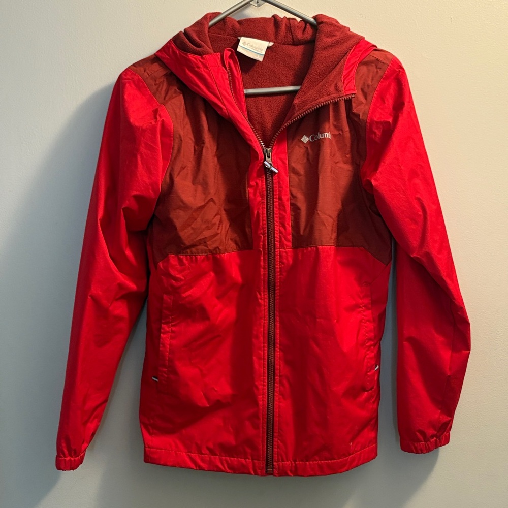 Columbia Kids Red and Brown Raincoat
